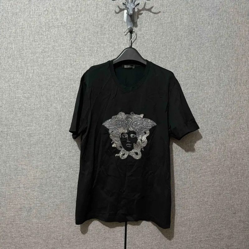 Versace Versace Black Cotton Medusa T-Shirt for Men 0089 Size US M / EU 48-50 / 2 - 1 Thumbnail