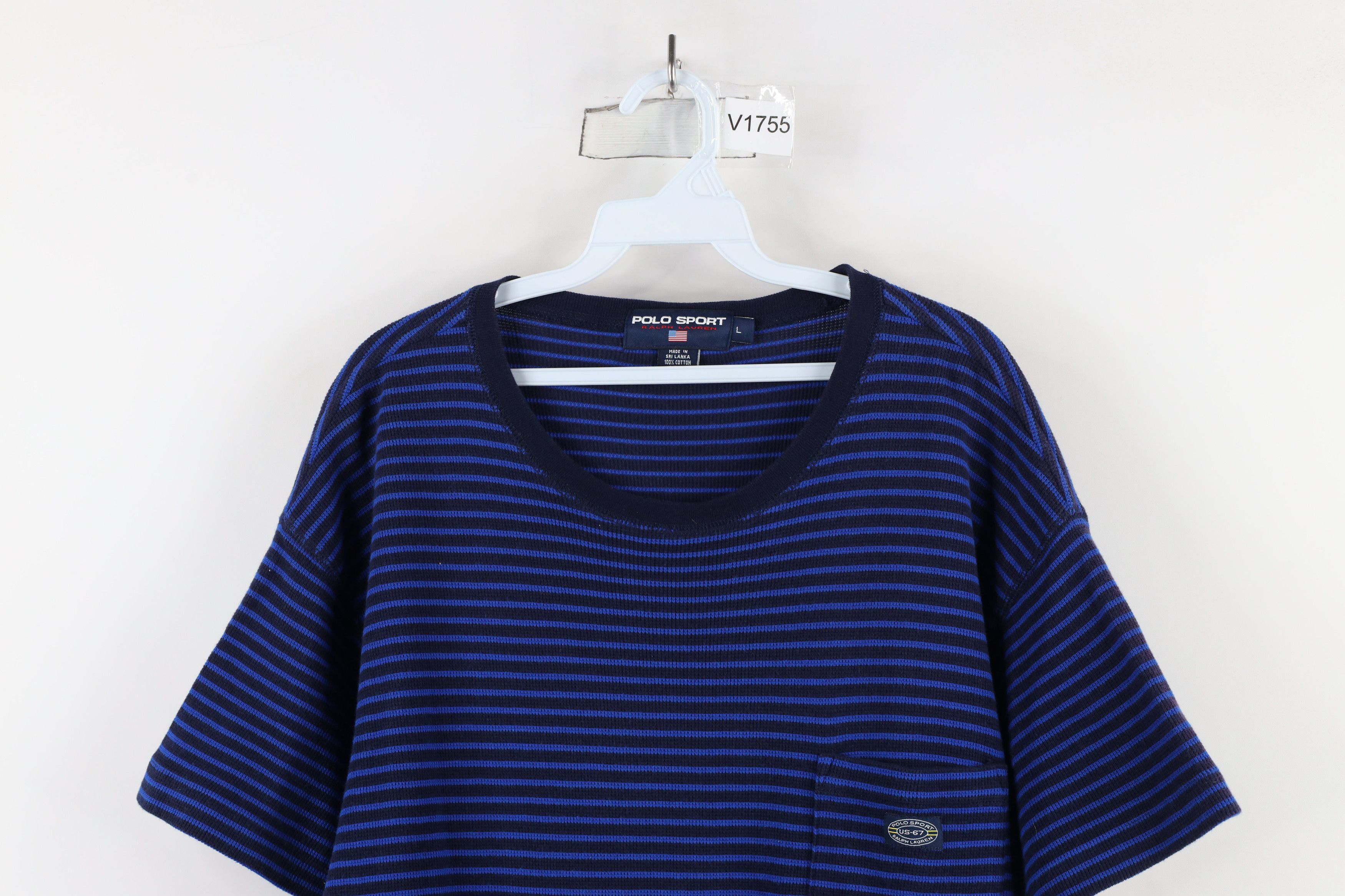Ralph Lauren × Vintage Vintage 90s Polo Sport Ralph Lauren Waffle Knit T-Shirt Size US L / EU 52-54 / 3 - 2 Thumbnail