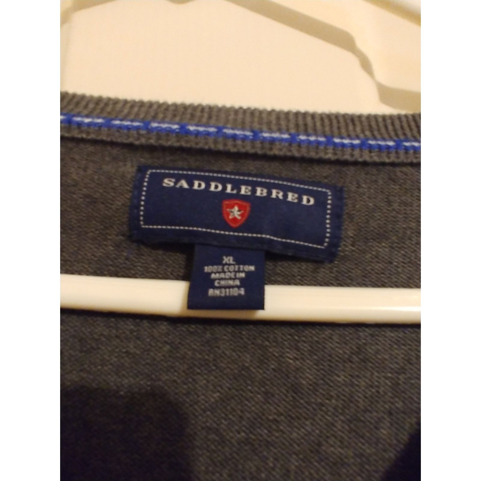 Saddlebred Saddlebred Grandpa Sweater Vest V-Neck Diamond Shape Gray XL Size US XL / EU 56 / 4 - 2 Thumbnail
