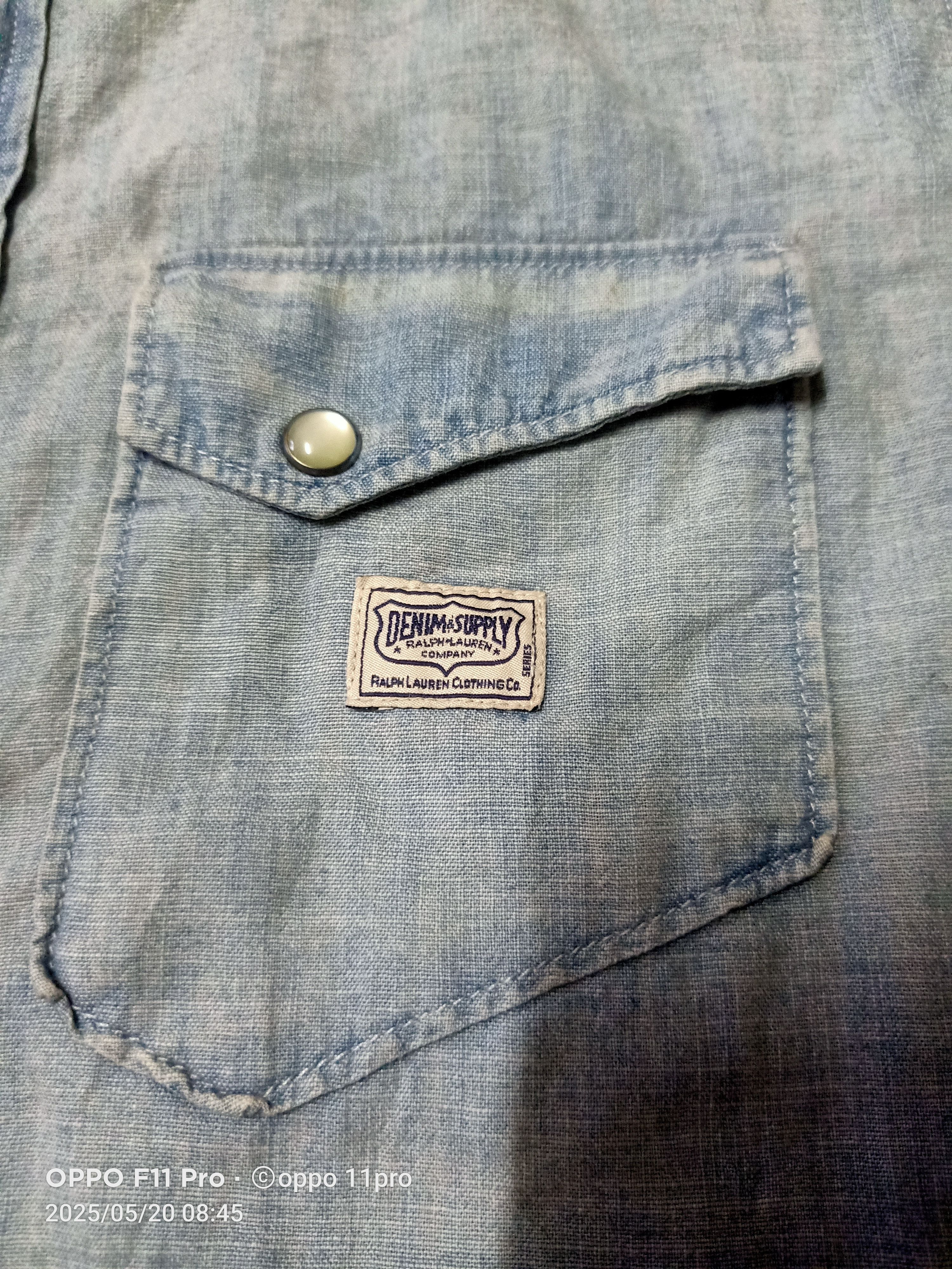 Denim & Supply Ralph Lauren × Polo Ralph Lauren × Vintage Polo Ralph Lauren Chambray Cotton Poket Size US S / EU 44-46 / 1 - 5 Thumbnail