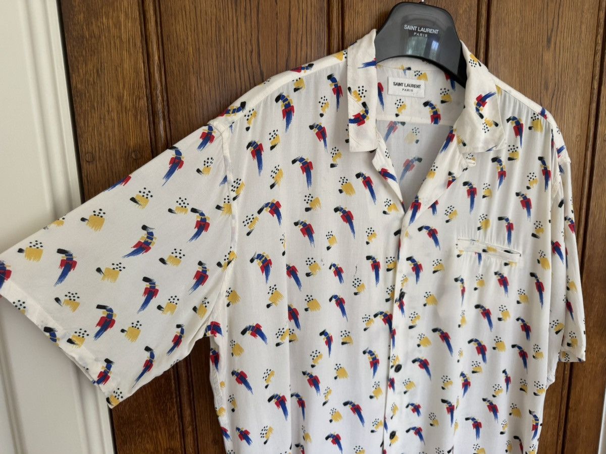 Saint Laurent Paris SS22 Saint Laurent parrot Hawaiian shirt bowling 41 grail Size US L / EU 52-54 / 3 - 11 Thumbnail