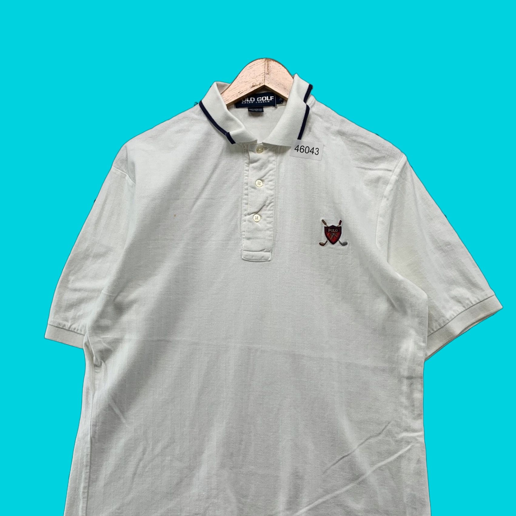 Polo Ralph Lauren VINTAGE Polo Ralph Lauren Polo Shirt Mens M White Golf Crest Preppy 90s Size US M / EU 48-50 / 2 - 1 Thumbnail