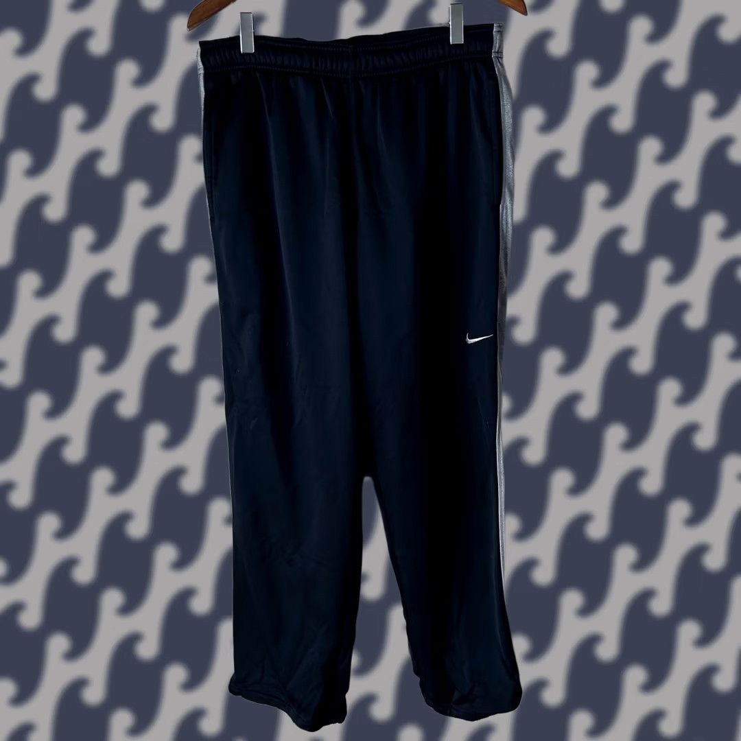 Nike Nike Therma-FIT Mens L Track Pants Black Grey Fleece Lined Athletic Training Size US 33 - 1 Thumbnail