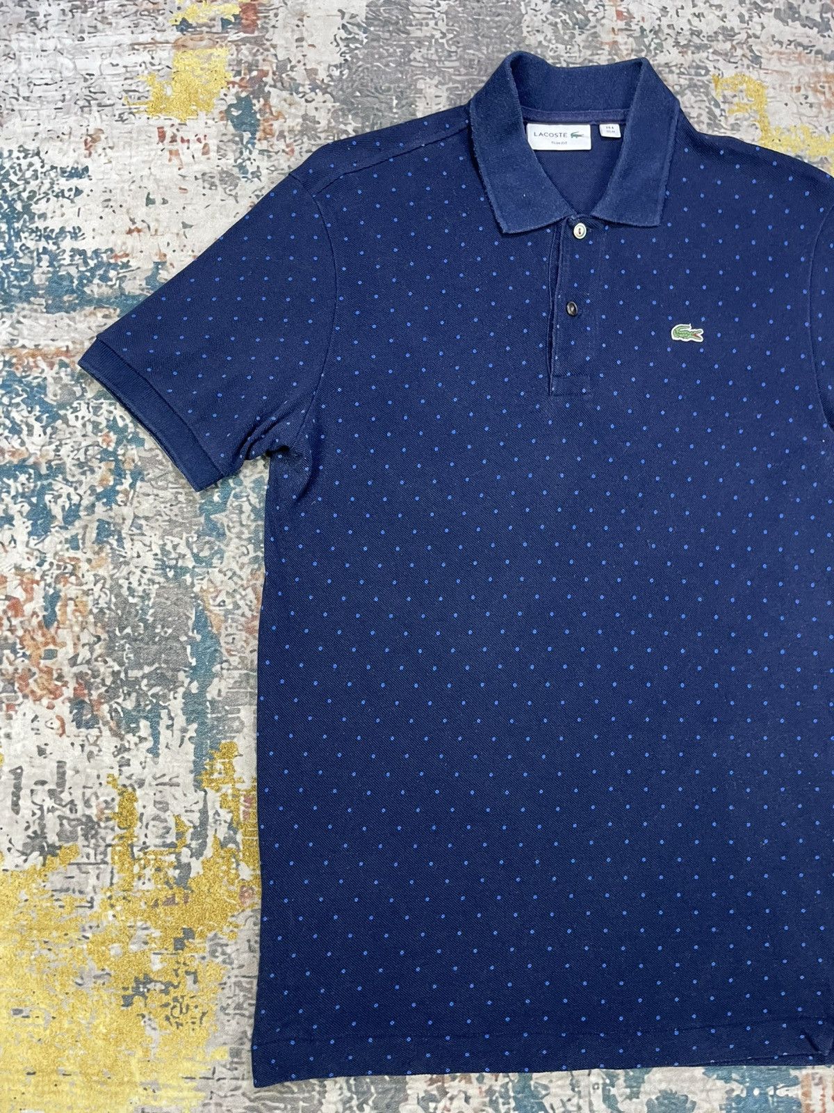 Lacoste Lacoste Polka Dot Slim Fit Polos Size US M / EU 48-50 / 2 - 4 Thumbnail