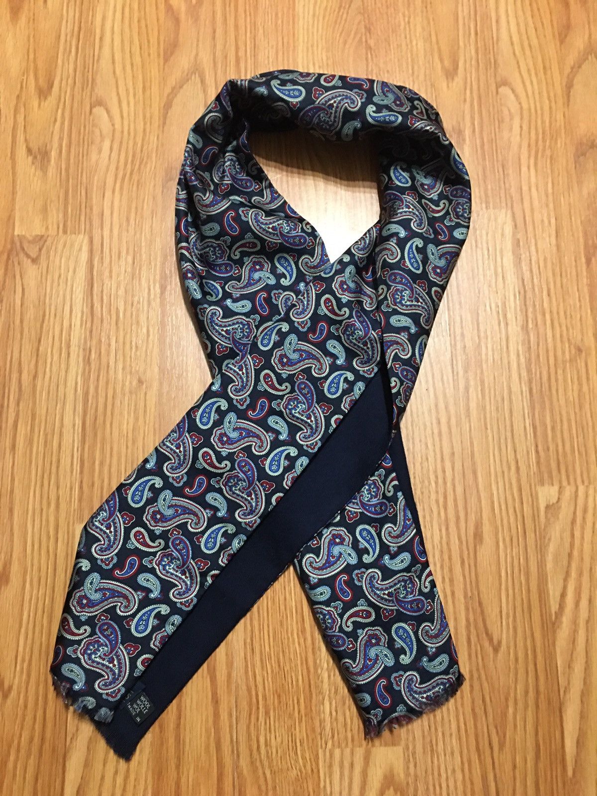 Vintage Michelsons London England Elegant Mens Silk Wool Scarf Size ONE SIZE - 8 Thumbnail