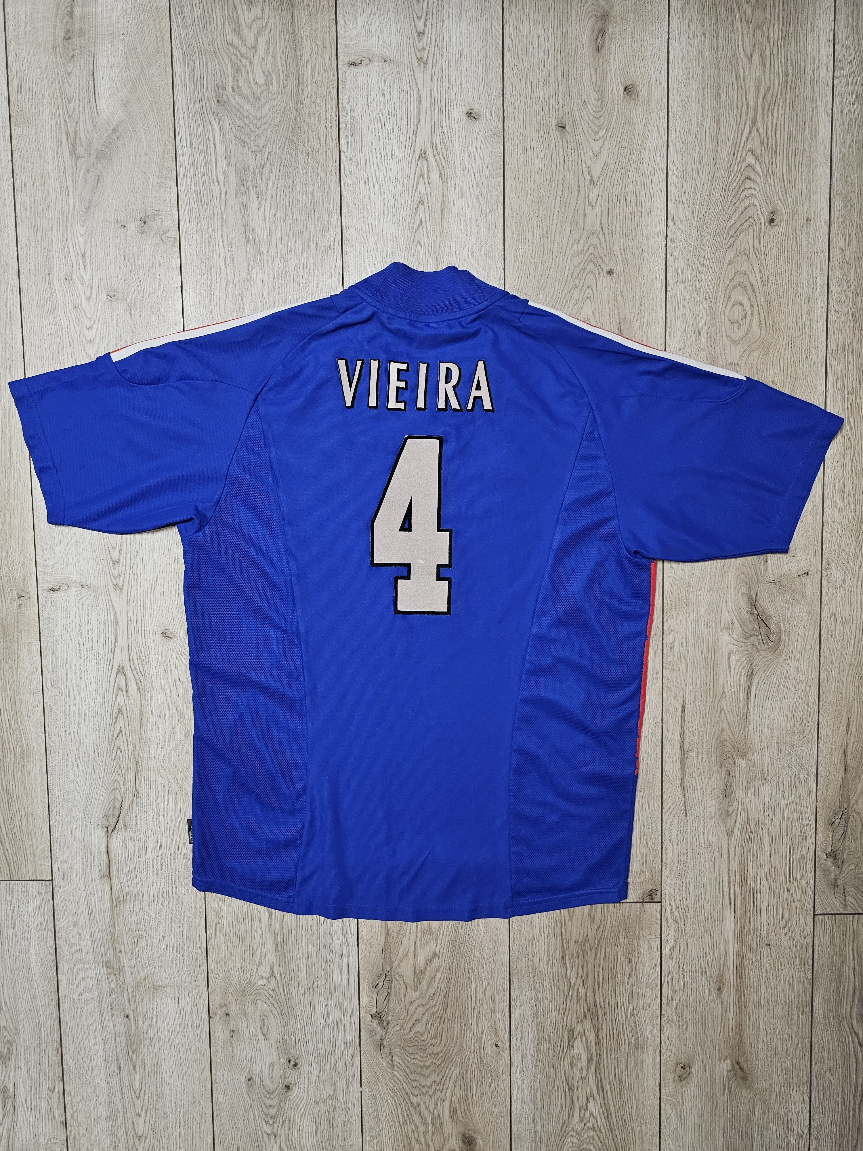 Adidas FRANCE 2002 2004 HOME VIERA FOOTBALL SHIRT SOCCER JERSEY Size US L / EU 52-54 / 3 - 1 Thumbnail