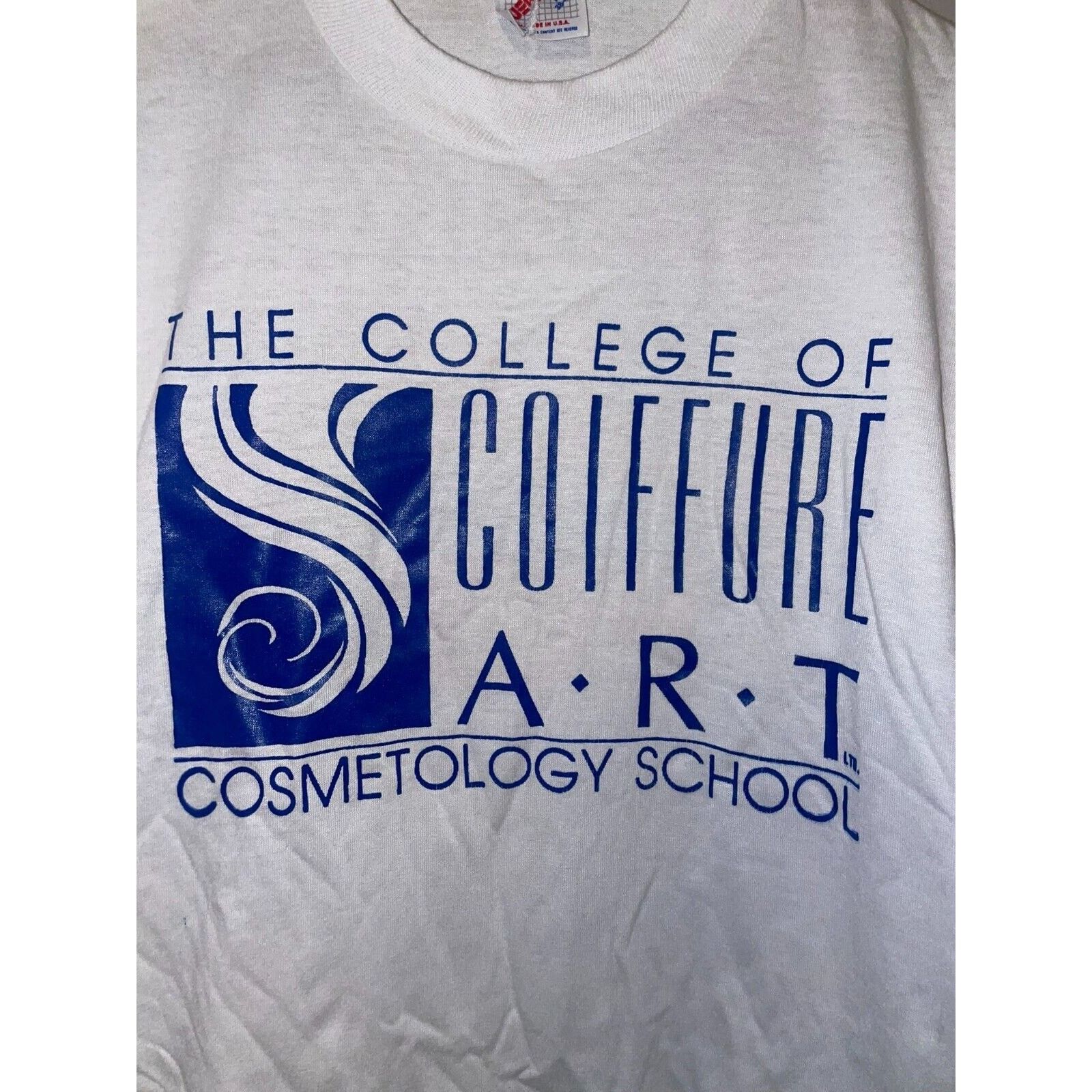Jerzees Vintage Cosmetology Shirt College Of Coiffure Art Tee 90s M Size US M / EU 48-50 / 2 - 4 Thumbnail