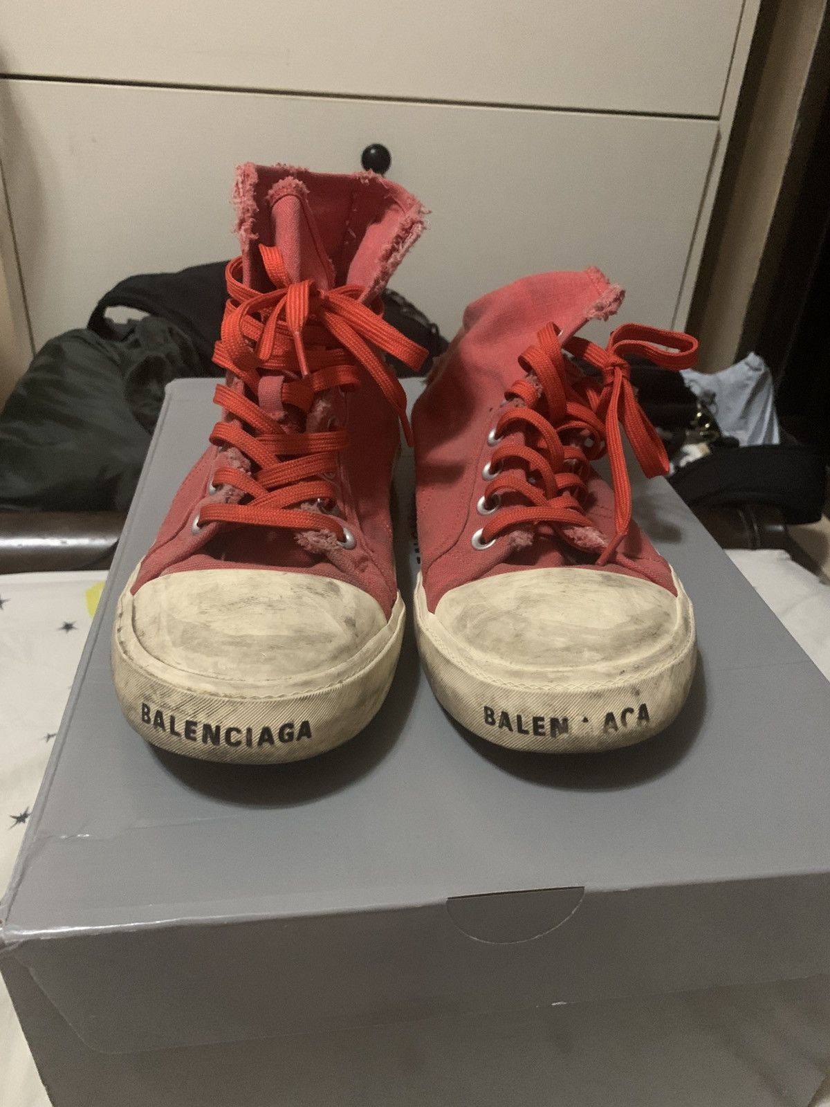 Balenciaga Balenciaga paris sneaker red Size US 9 / EU 42 - 3 Thumbnail
