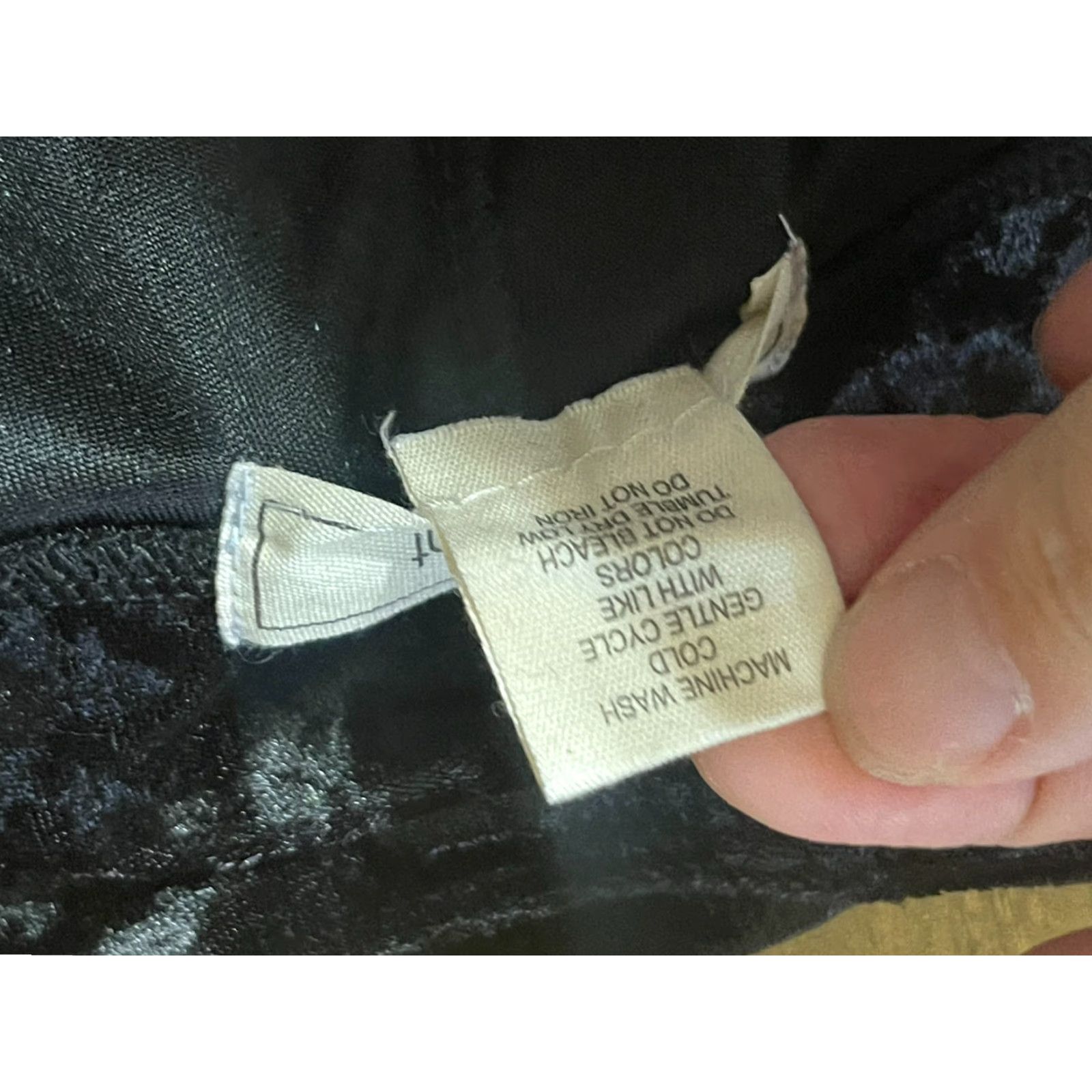 Vintage No Comment Pants Women's XL Black Leggings Velvet Casual Fall Spring Summer Velvet Leggings Ankle Inseam 26 in Black Womens Size 40" / US 18 - 5 Thumbnail