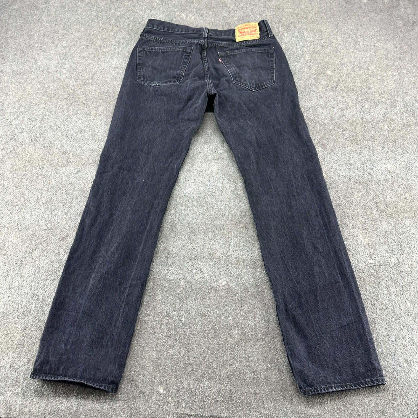 Levi's Levi's 501 Jeans Mens 34x36 Black Straight Leg Regular Fit Dark Wash Cotton Denim Vintage No Size US 34 / EU 50 - 6 Thumbnail