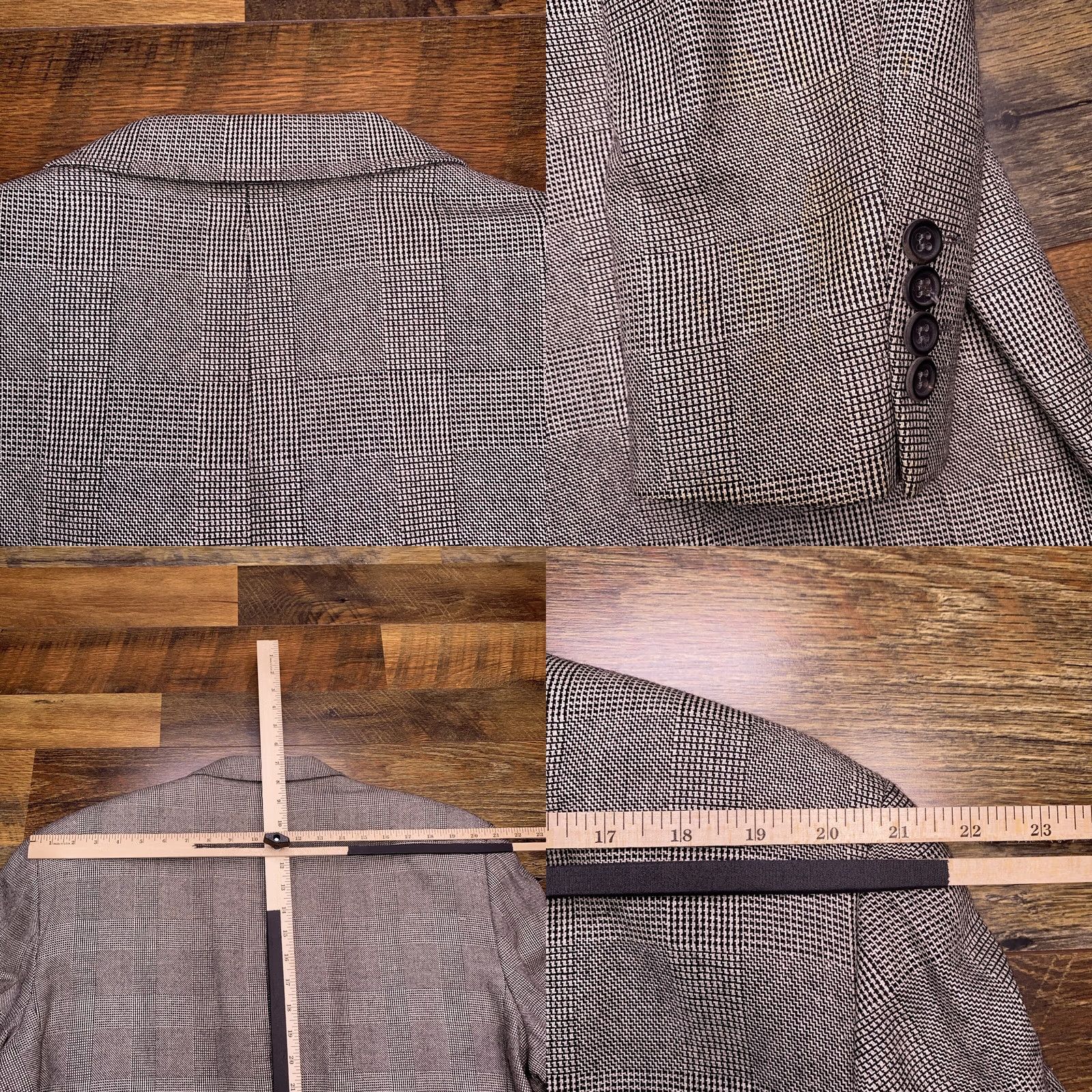 Vintage VINTAGE J. Peterman Blazer 48 Long Gray Silk Blend Men Sport Coat Four-Button Notch Lapel Size 48R - 8 Thumbnail
