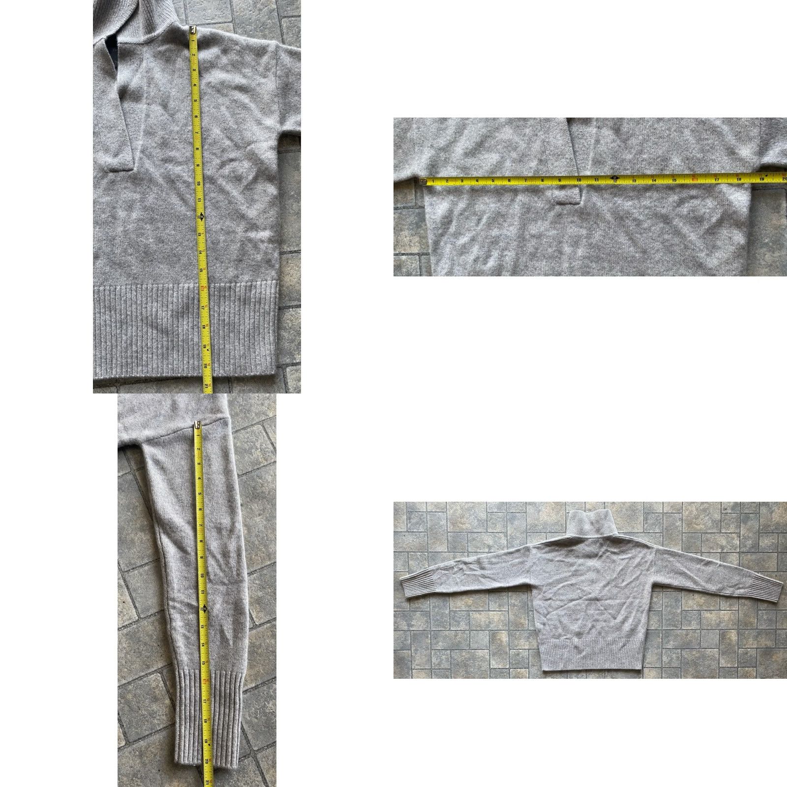 Banana Republic VINTAGE Banana Republic WOMENS XS 100% Cashmere Polo Sweater Light Grey NWT 00 Size XS / US 0-2 / IT 36-38 - 9 Thumbnail