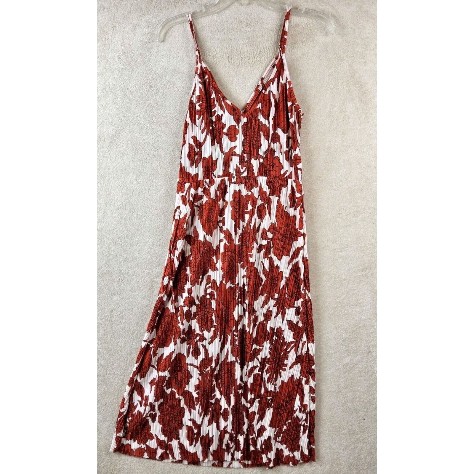 H&M H&M Women's Sundress Sleeveless Floral Pleated Midi Dress S Multicolor Womens Size S / US 4 / IT 40 - 3 Thumbnail