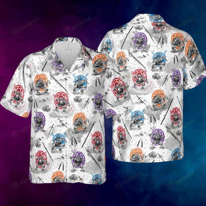 Other TMNT CHARACTERS SUMI-E PATTERN HAWAIIAN SHIRT Size US L / EU 52-54 / 3 - 2 Thumbnail