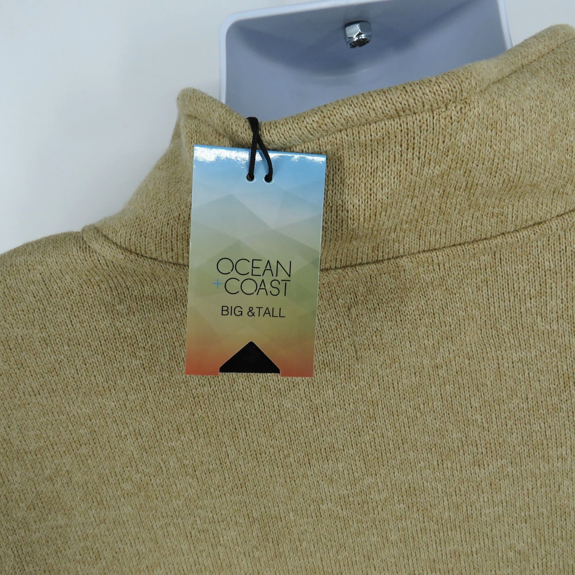 Other Ocean Coast Big & Tall Tan Quarter Zip Pullover Sweater LT N Size US L / EU 52-54 / 3 - 5 Thumbnail