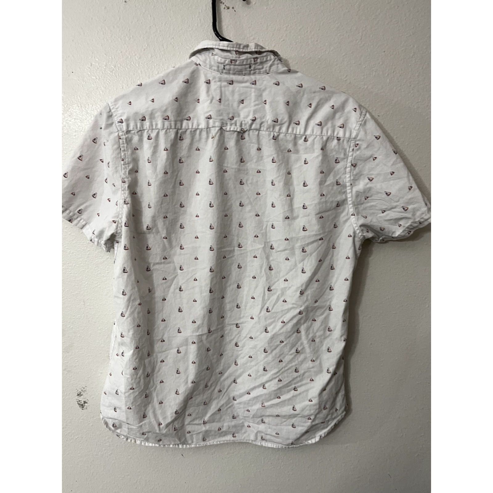 Denime VINTAGE Denim & Flower Ricky Singh Shirt Den Capbtn-Up Short Sleeve Men M White Sailboat Logo Blue 90s Mens Size US M / EU 48-50 / 2 - 3 Thumbnail