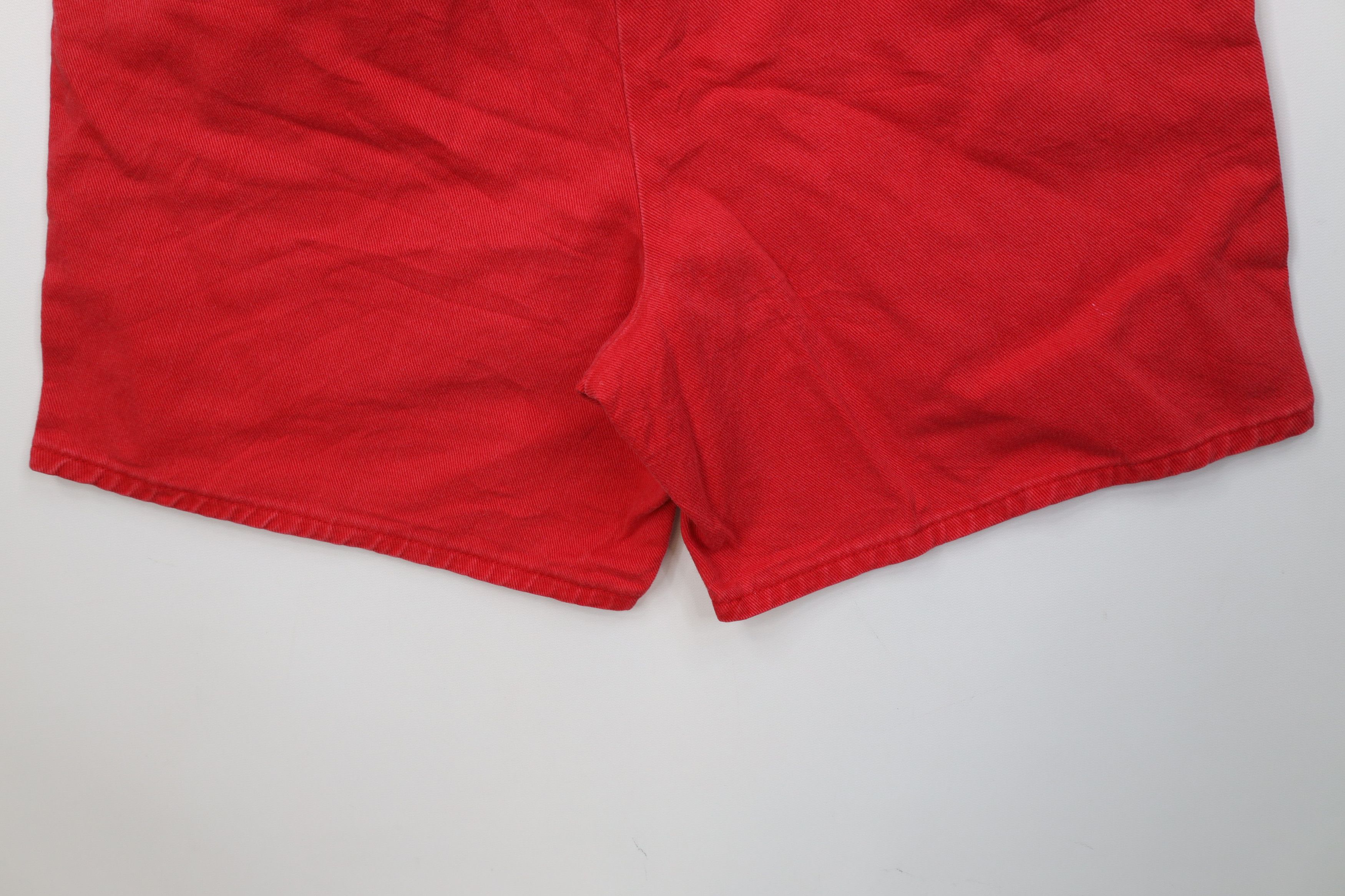 Vintage Vintage 90s Streetwear Blank Above Knee Denim Shorts Red USA Size US 32 / EU 48 - 10 Thumbnail