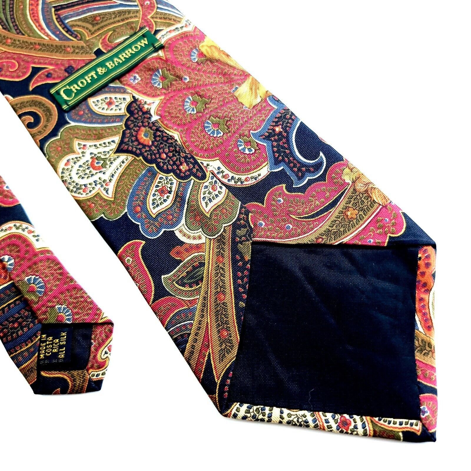 Croft & Barrow Croft & Barrow Floral Print Black Red Green Tan Short Wide S Size ONE SIZE - 5 Thumbnail