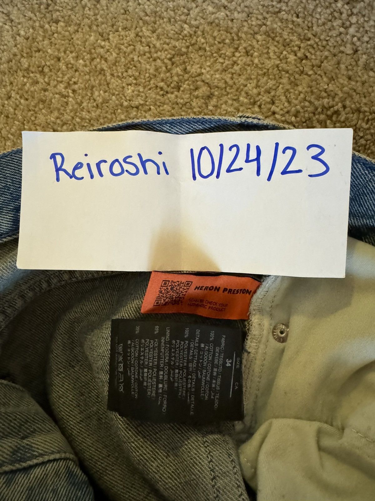 Heron Preston HERON PRESTON Embroidered herons jeans in light blue Size US 34 / EU 50 - 6 Thumbnail
