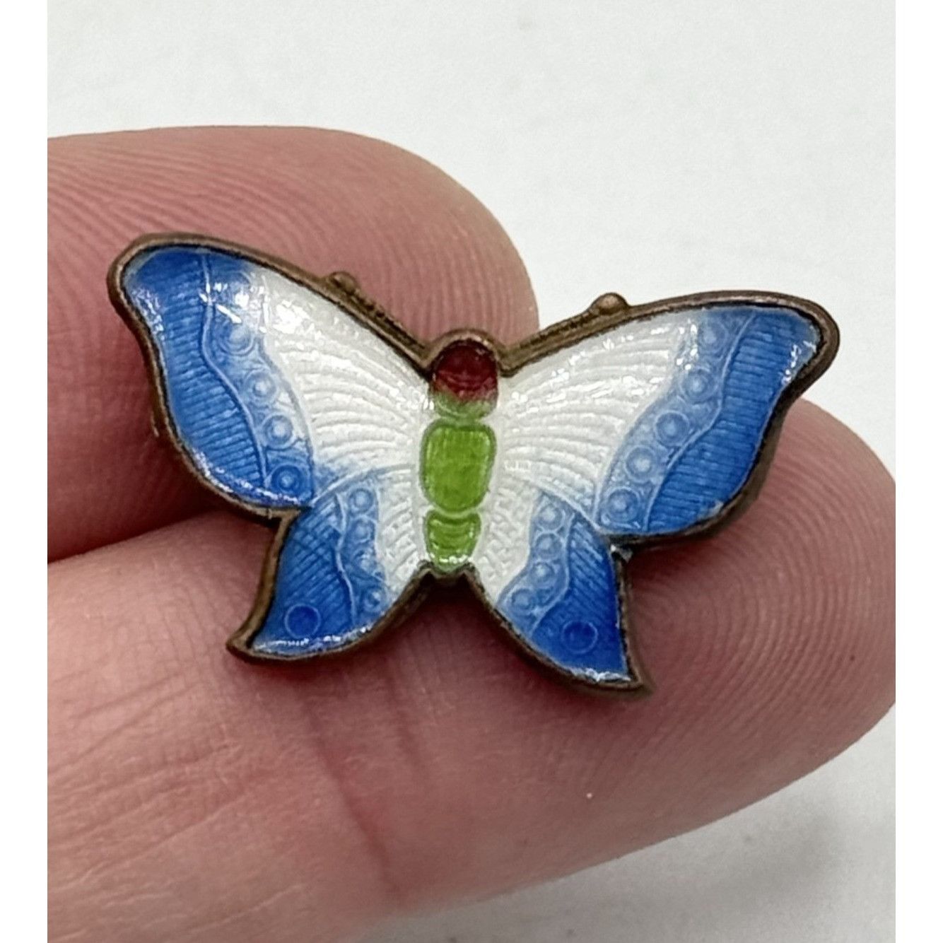 Vintage Vintage Guilloche enamel butterfly brooch pin Size ONE SIZE - 1 Thumbnail