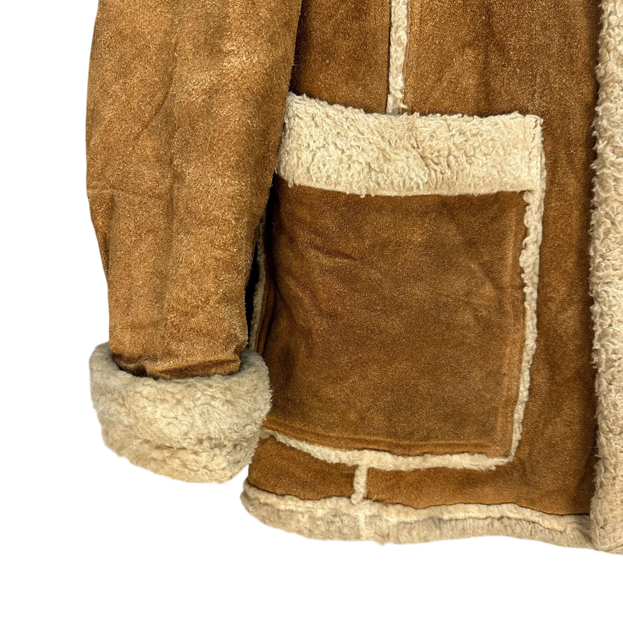 Vintage Vintage GENUINE SPLIT COWHIDE Sherpa Jacket #A77-1873 Size US M / EU 48-50 / 2 - 4 Thumbnail