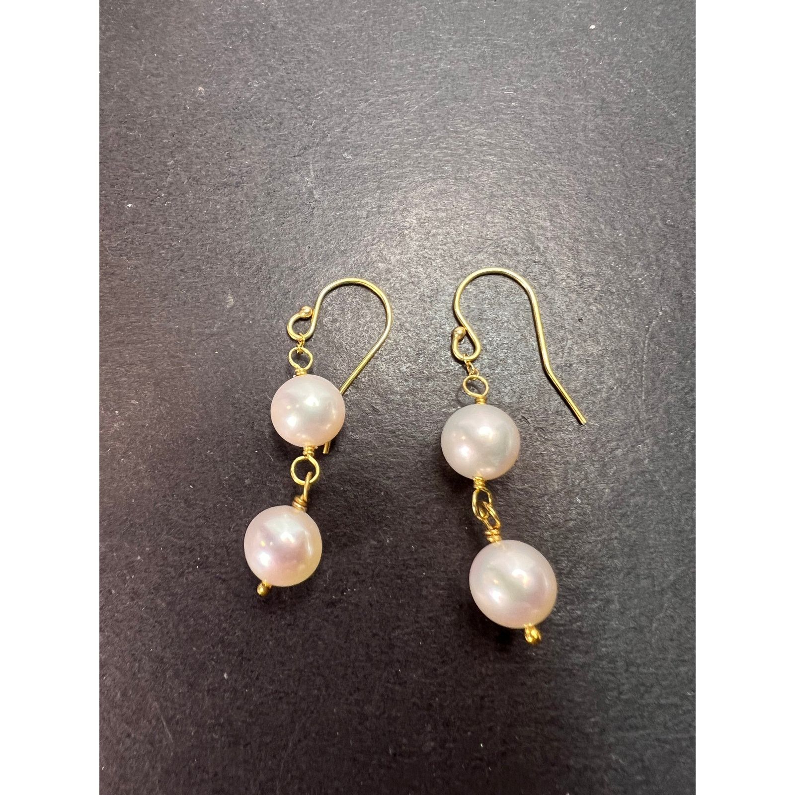 Other Cultured pearl dangle earrings in gold over sterling silver Size ONE SIZE - 7 Thumbnail
