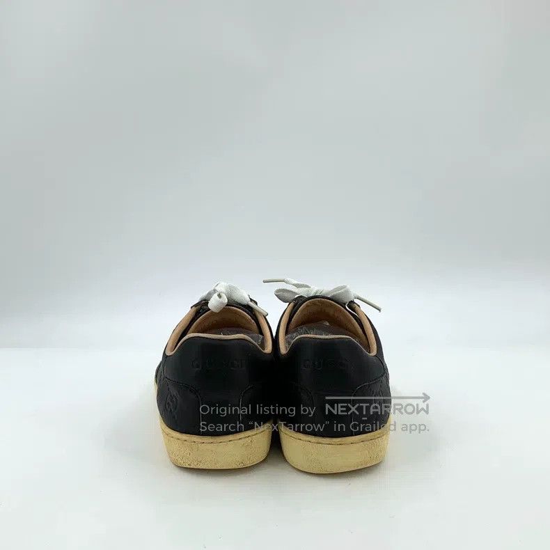 Gucci Gucci Black logo dark striped webbing casual lacing flat b Size US 7 / IT 37 - 4 Thumbnail