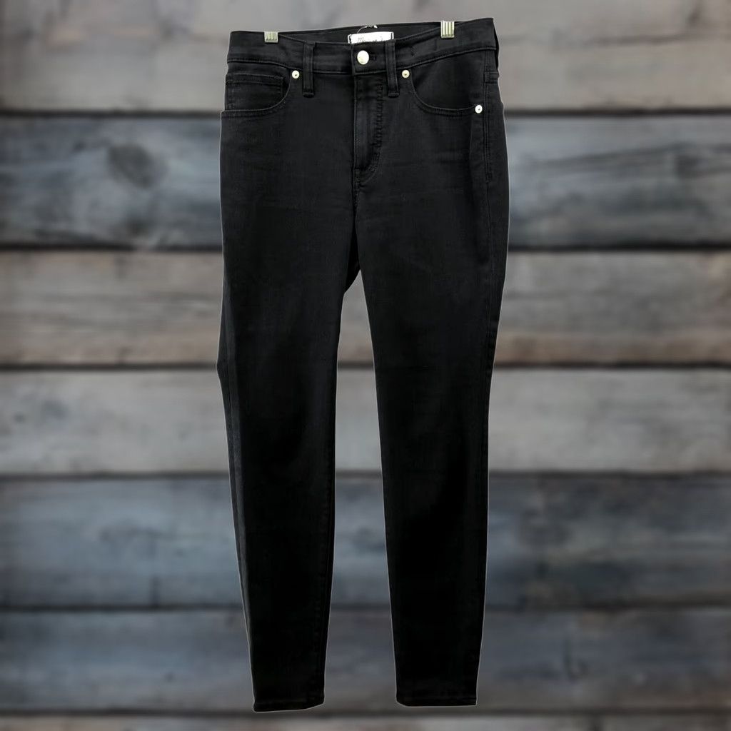 Madewell Madewell Jeans Womens 27 Black Skinny Stretch 9'' Mid Rise Denim 5-Pocket Day Size 27" / US 4 / IT 40 - 1 Thumbnail