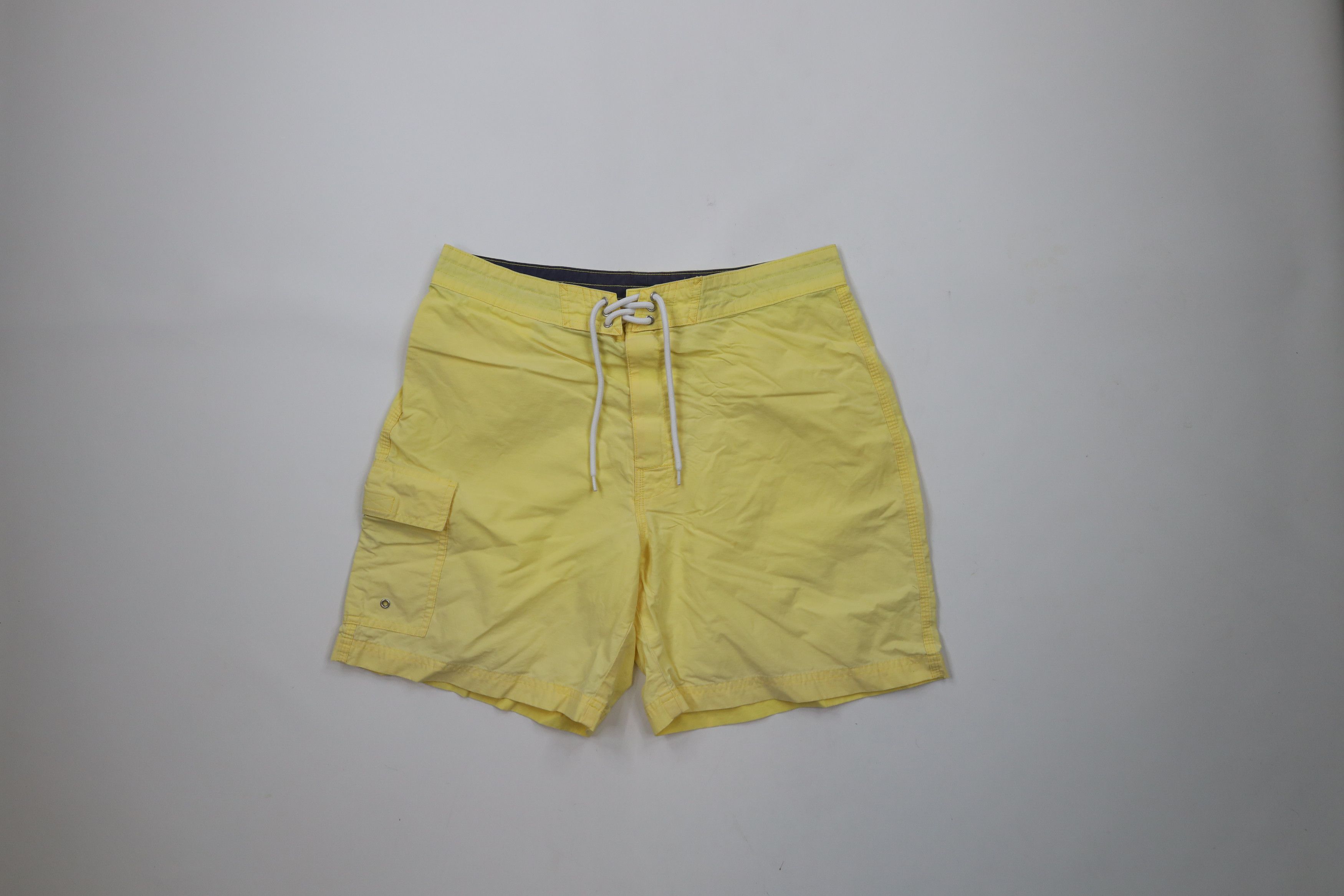 Brooks Brothers × Vintage Vintage Brooks Brothers Knee Board Shorts Swim Trunks Yellow Size US 33 - 1 Thumbnail