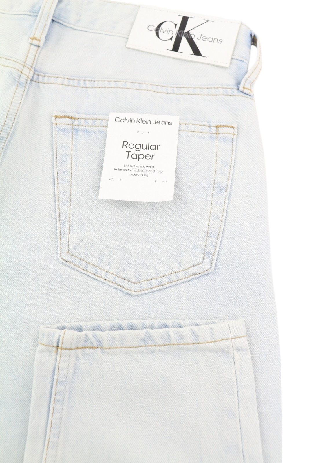 Calvin Klein REGULAR TAPER W29/L30 Light Blue Washed Zip Fly Denim 85324 Size US 29 - 5 Thumbnail