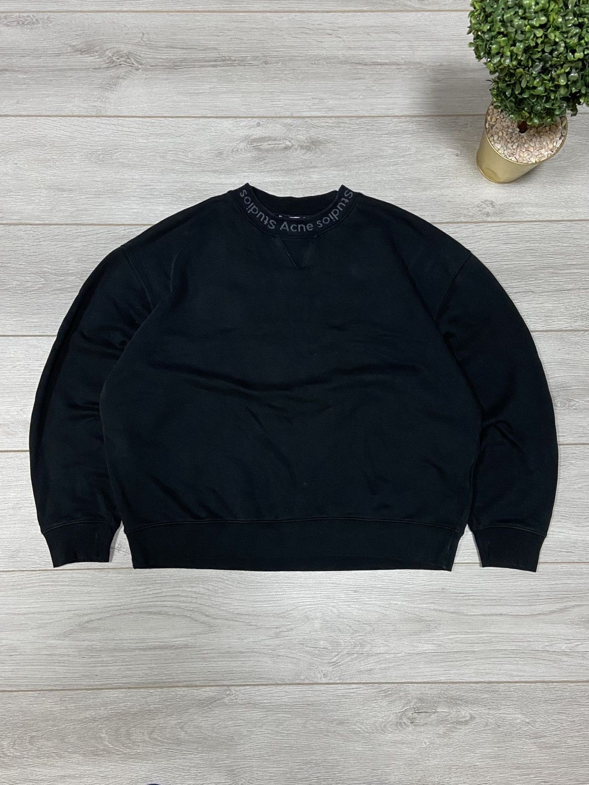 Acne Studios Acne Studios Flogho Crewneck Oversize Boxy Fit Designer Size US L / EU 52-54 / 3 - 1 Thumbnail