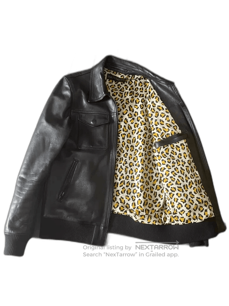 Other Wacko Maria Leather Jacket with Leopard Lining Size US M / EU 48-50 / 2 - 1 Thumbnail