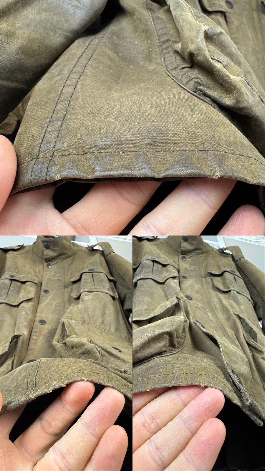 Barbour Vintage Barbour A995 Trooper Waxed Cotton Jacket Mens Size US XL / EU 56 / 4 - 11 Thumbnail