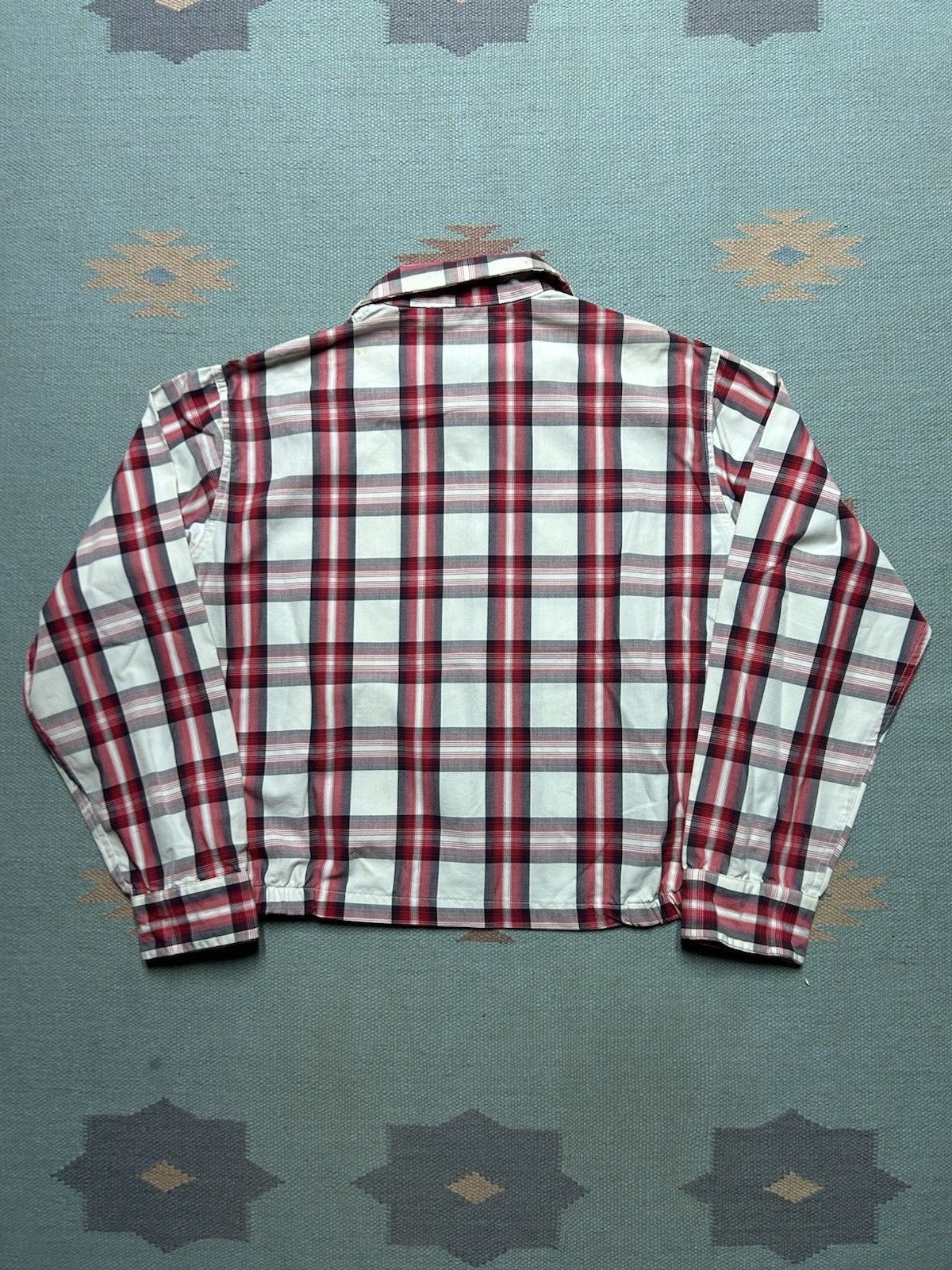 Vintage Vtg 50s Penney’s cotton jacket zip shadow plaid rockabilly L Size US L / EU 52-54 / 3 - 8 Thumbnail