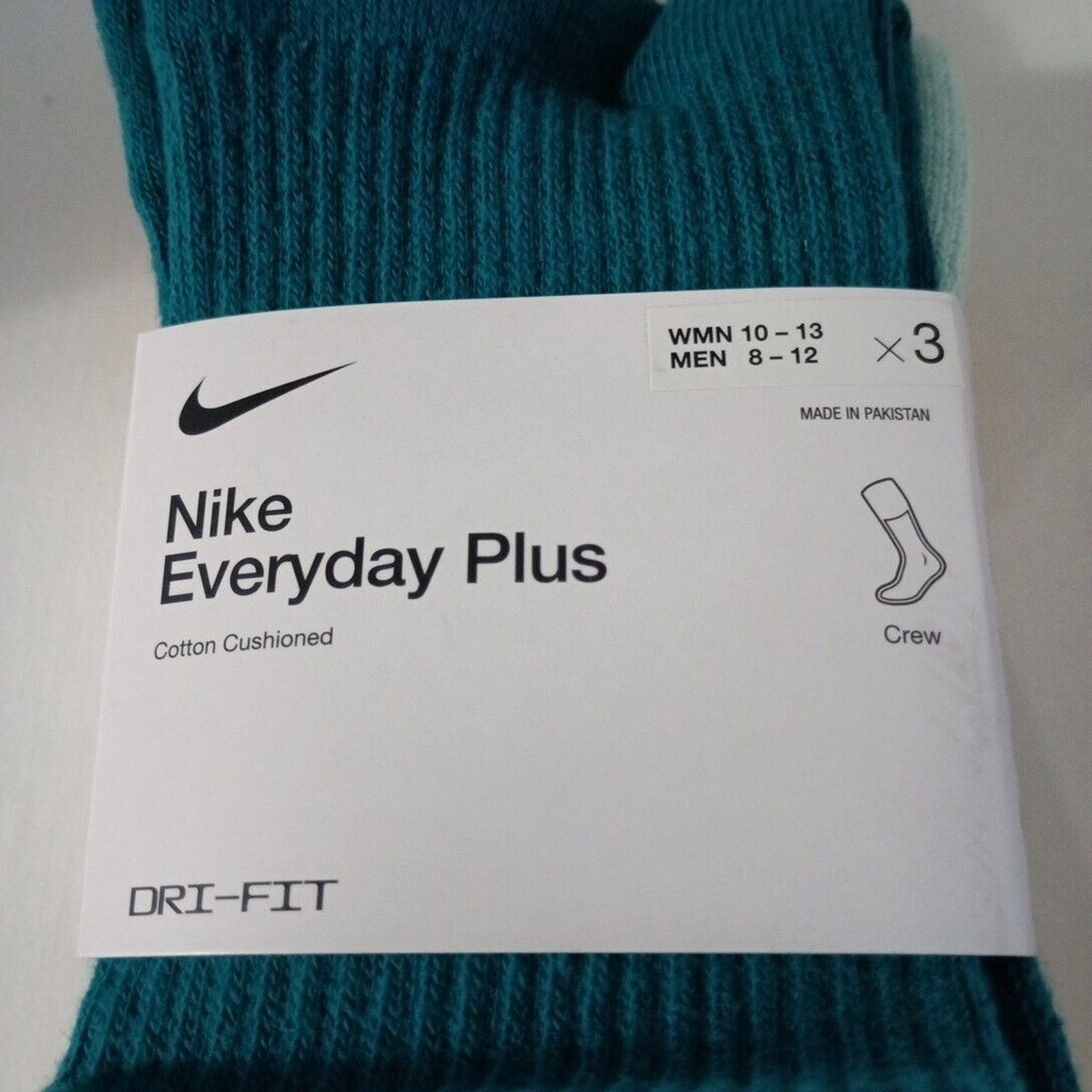 Nike Nike Dri Fit crew socks 3pk sport socks size L Multicolor Size ONE SIZE - 3 Thumbnail