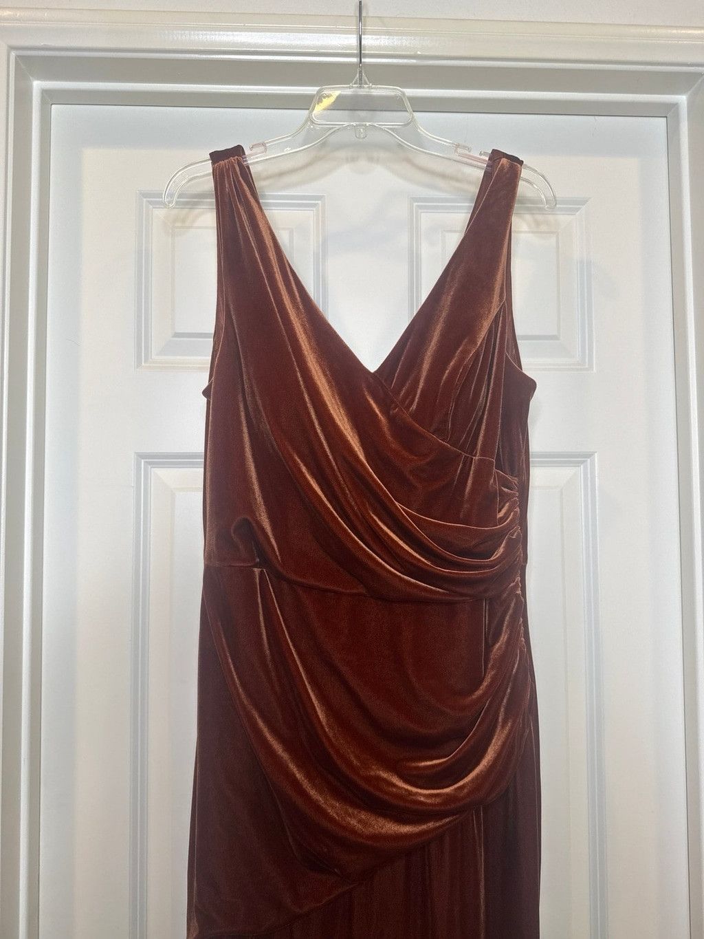 Other NWOT Revelry Velvet feel brown maxi cocktail dress gown 14 Size XL / US 12-14 / IT 48-50 - 3 Thumbnail