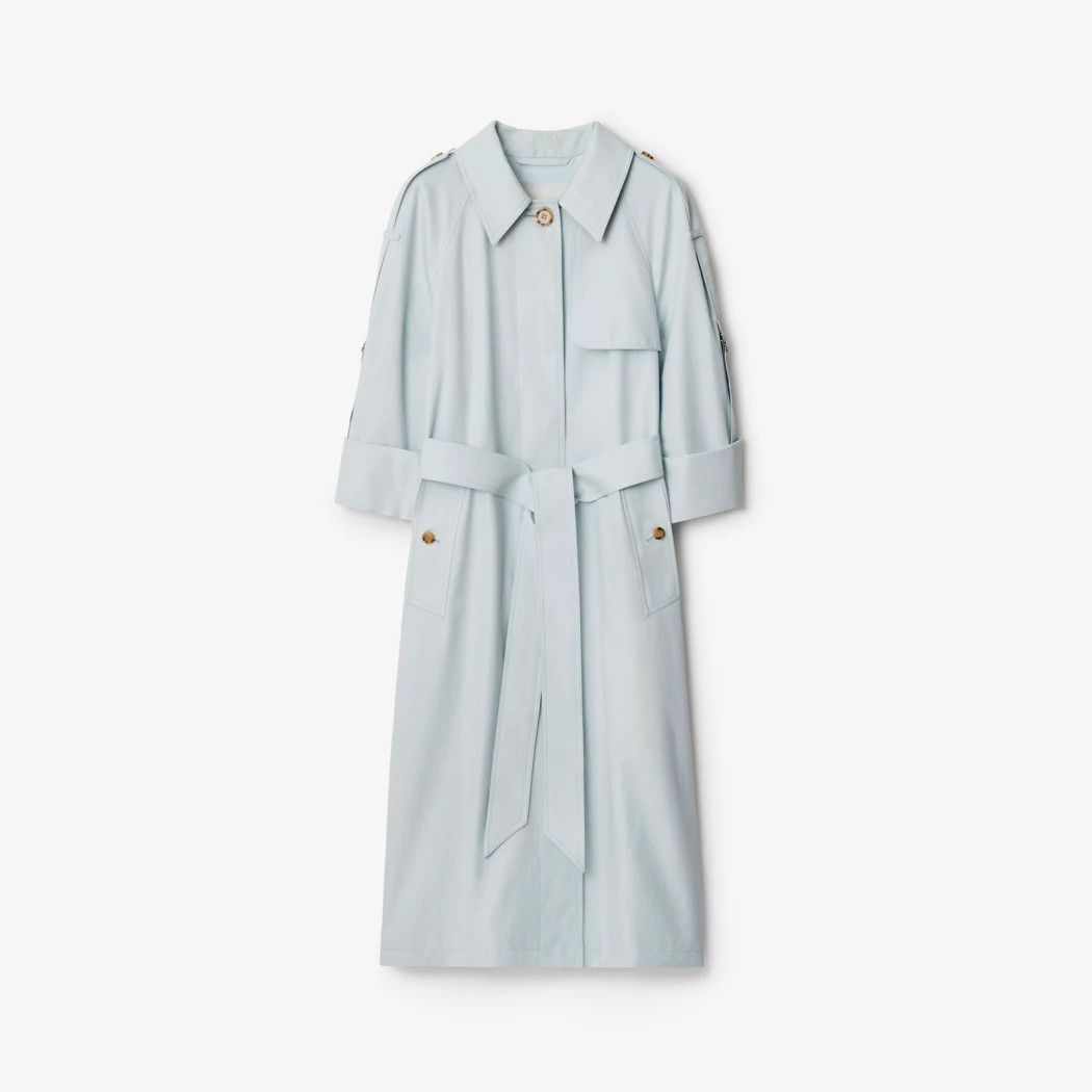 Burberry o1w1db10426 Long Trench Coat in Pale Blue Size XXL / US 16-18 / IT 52-54 - 1 Preview