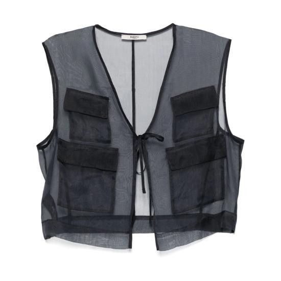 Barena BARENA Women Vests 4226 GLD5143 170 BLUE Size XS / US 0-2 / IT 36-38 - 1 Thumbnail