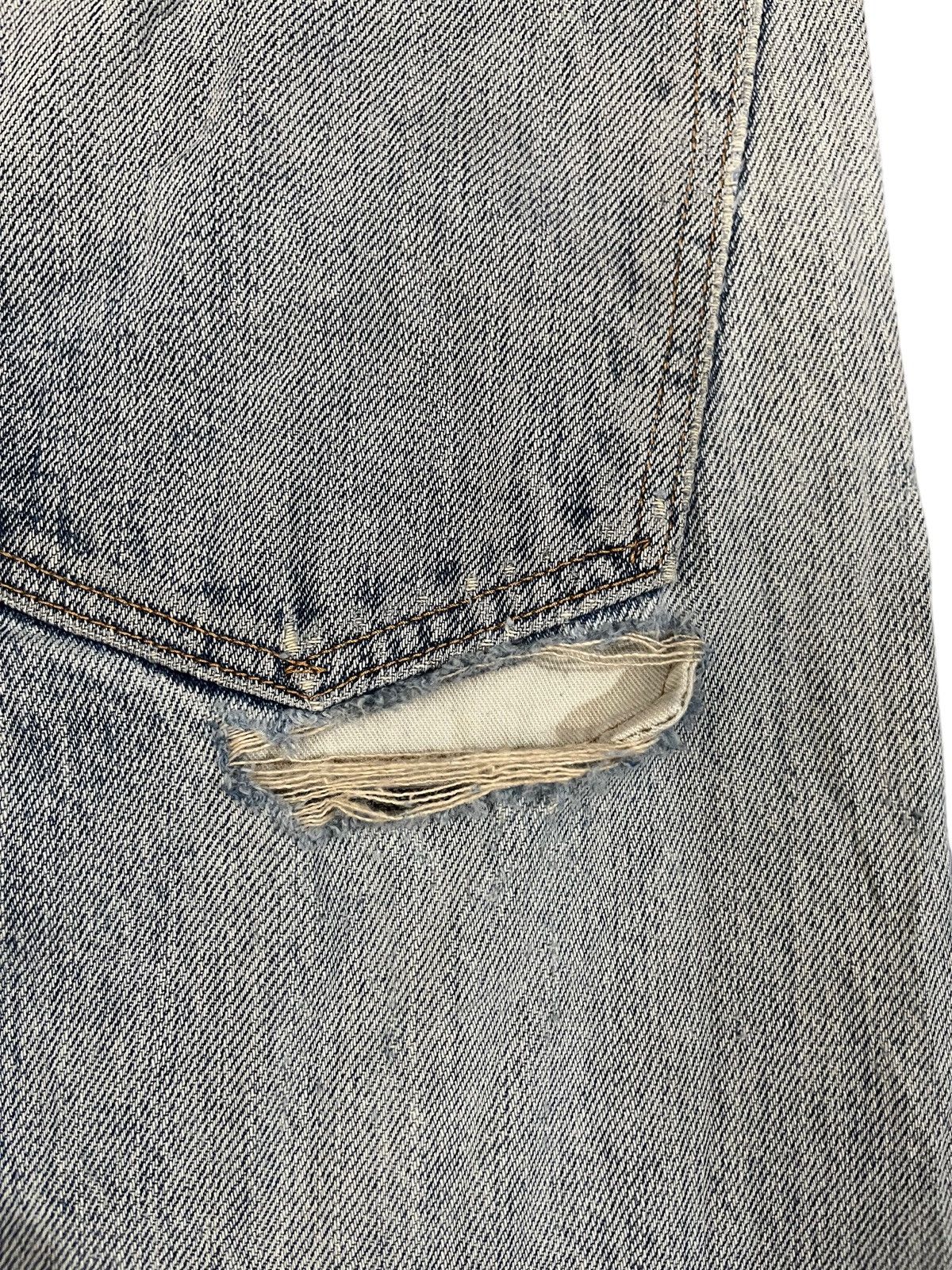 Japanese Brand × Who Decides War Vintage Back NumbeR Selvedge Japan Made Faded Denim Size US 32 / EU 48 - 8 Thumbnail