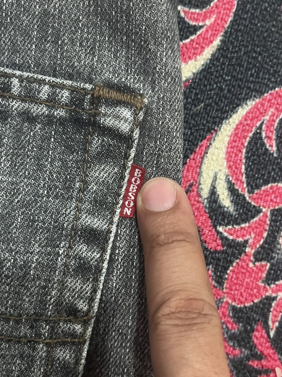 Other ⚡️Distressed⚡️Vintage Bobson Chessking Black Faded Washed Jean Size US 34 / EU 50 - 9 Thumbnail