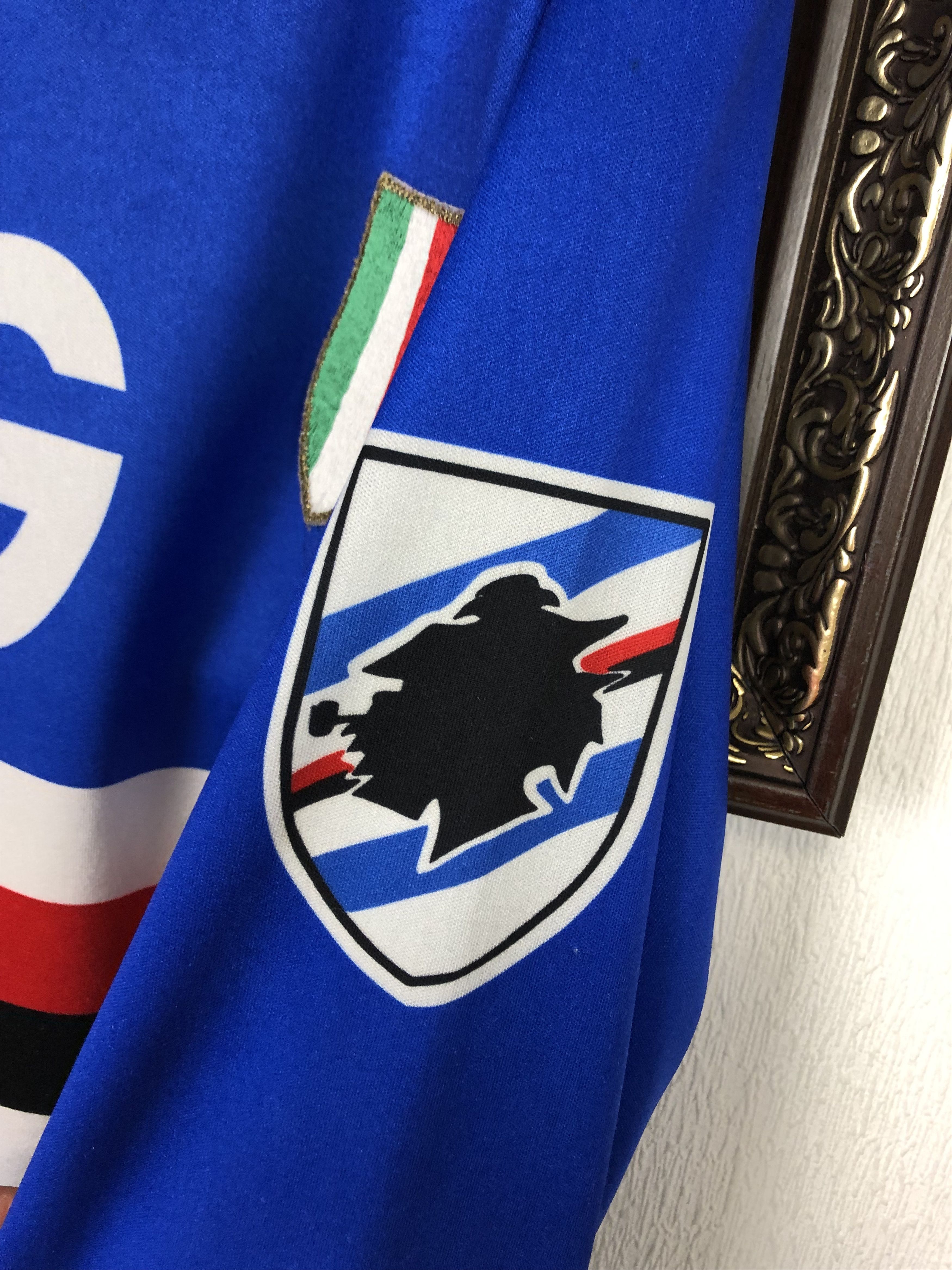 Asics Sampdoria football shirt 1991 Soccer Long Sleeve Maglia Size US XL / EU 56 / 4 - 3 Thumbnail