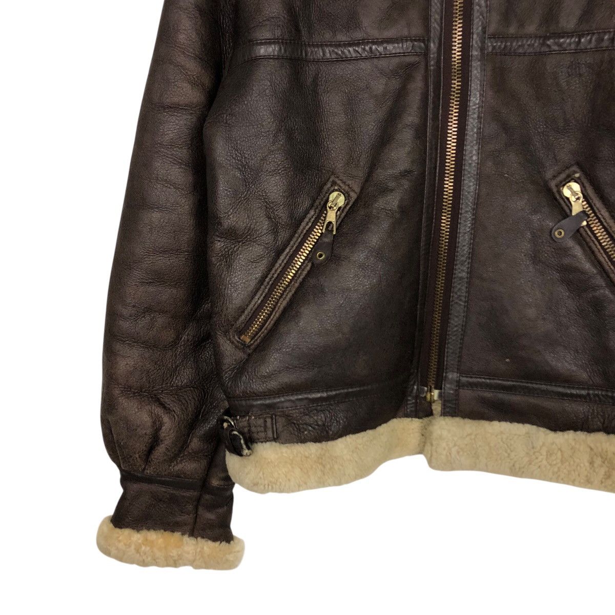 Vintage Vintage Genuine Leather Jacket Shearling Zufolo Issey Miyake Size US L / EU 52-54 / 3 - 5 Thumbnail