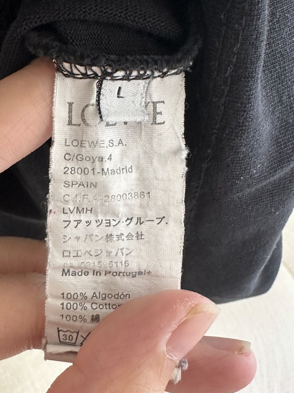 Loewe Loewe Anagram Fake Pocket Black Blue T Shirt Size US L / EU 52-54 / 3 - 5 Thumbnail