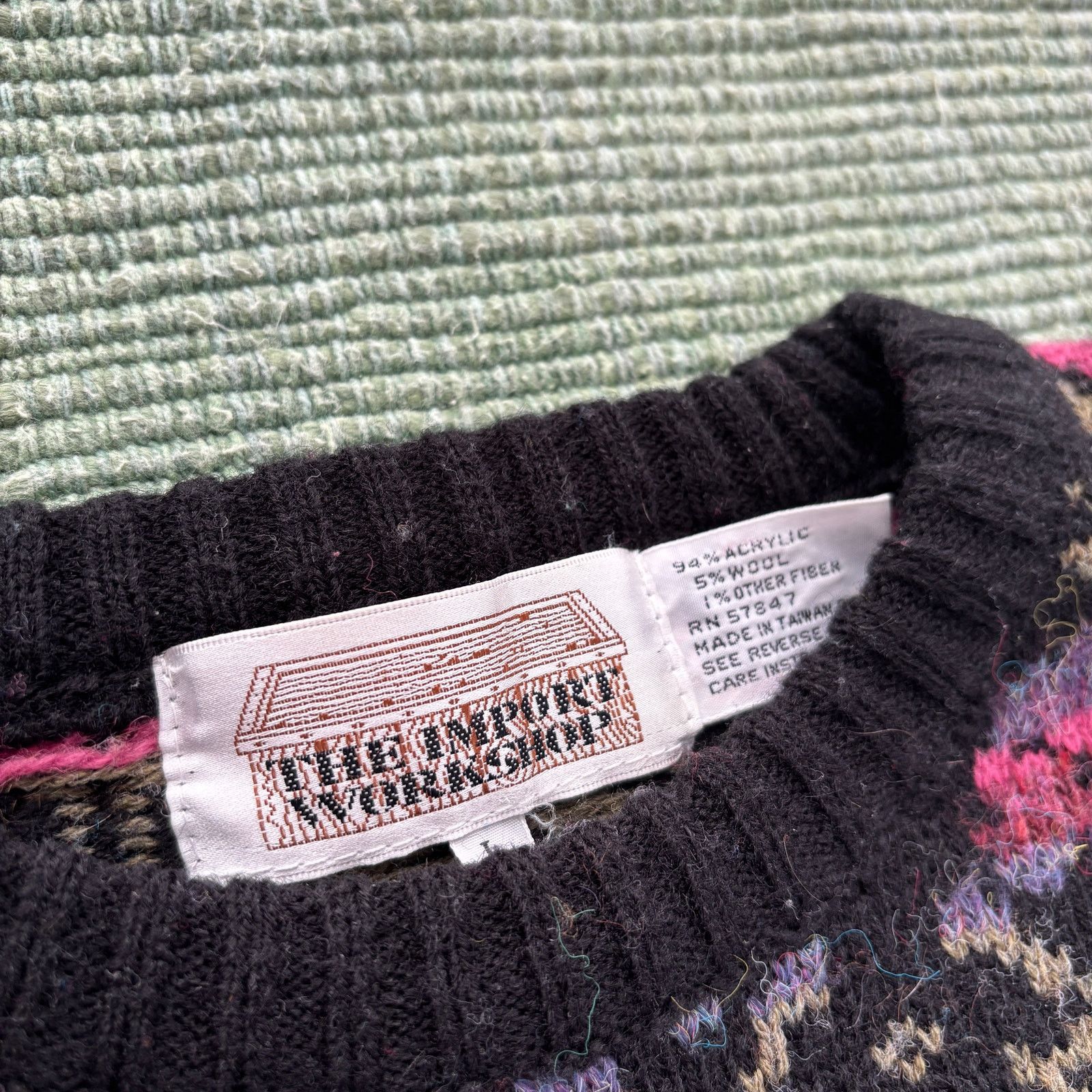 Vintage Vintage The Import Workshop Knit Wool Pattern Sweater Sz L Size L / US 10 / IT 46 - 5 Thumbnail