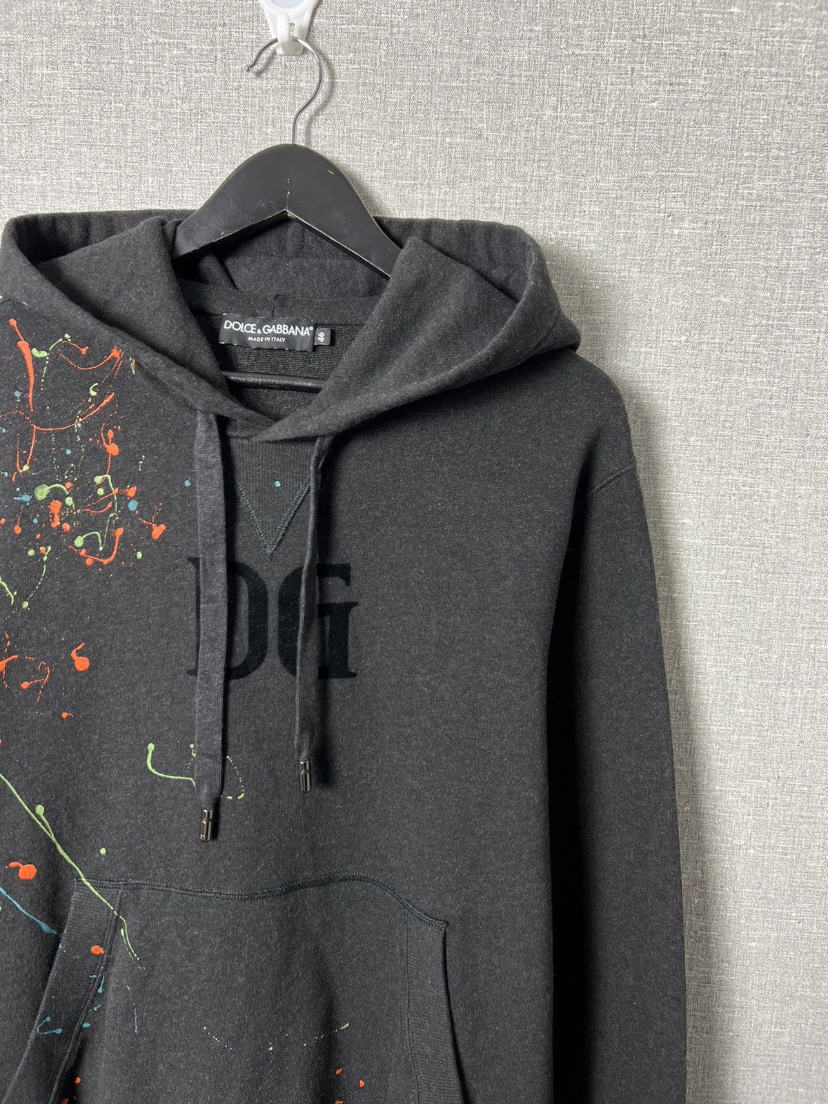 Dolce & Gabbana RARE DOLCE AND GABBANA PAINT SPLATTER HOODIE D&G CENTER LOGO Size US S / EU 44-46 / 1 - 7 Thumbnail
