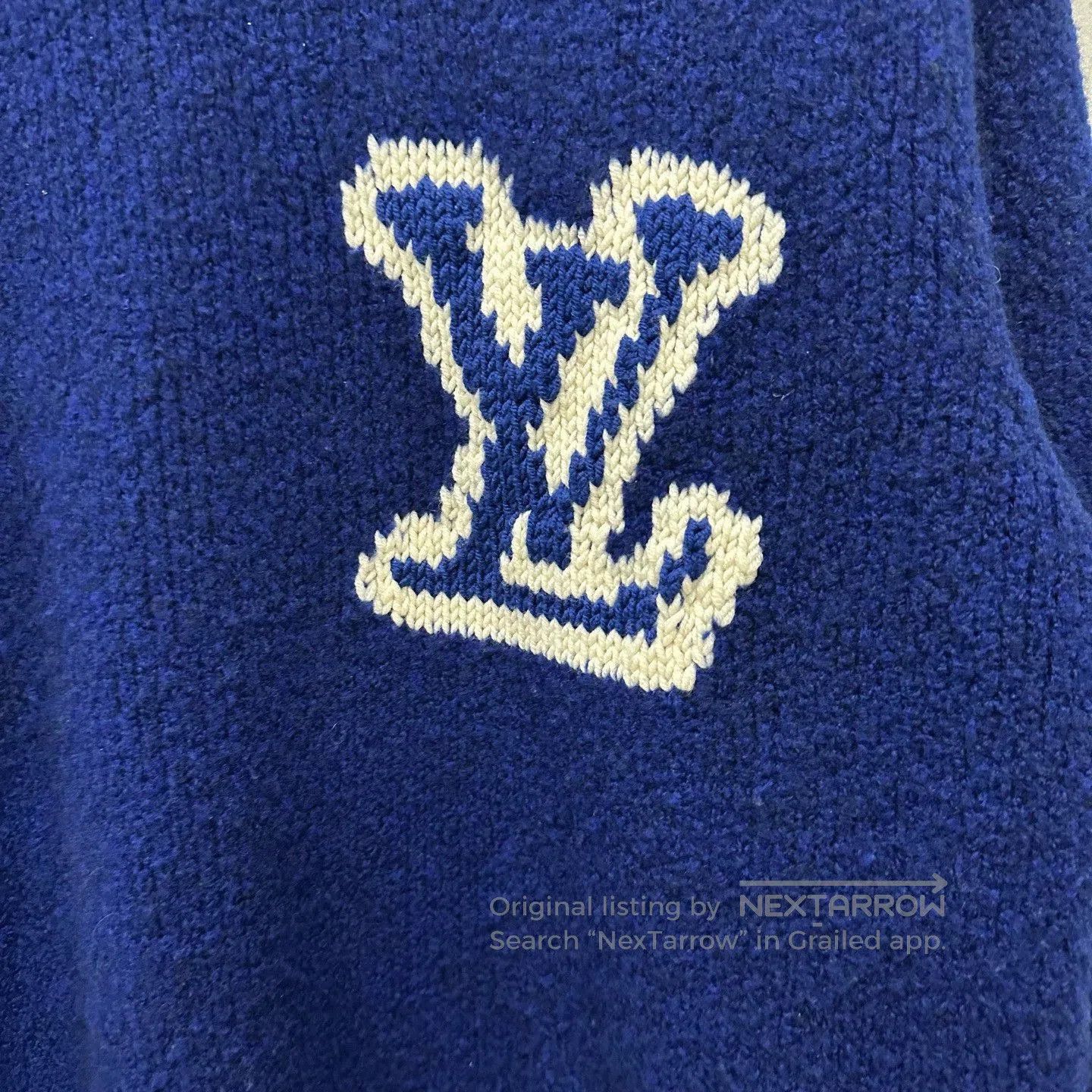 Louis Vuitton Louis Vuitton Blue Logo Teddy Sweater. Size US M / EU 48-50 / 2 - 2 Thumbnail