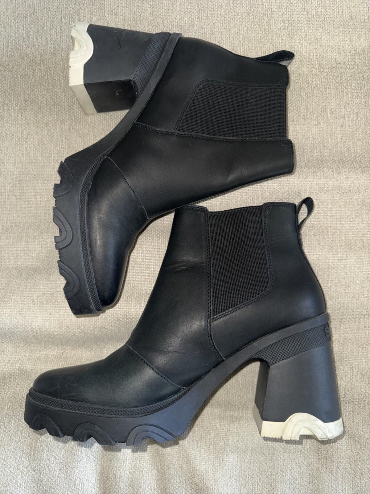 SOREL Sorel Women's Brex Heel Chelsea Boots Black Women’s 10.5 Size US 10.5 / IT 40.5 - 1 Thumbnail