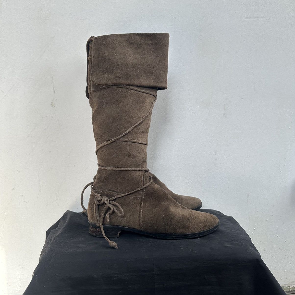 Hysteric Glamour Vintage high lace boots moto biker core Size US 11 / IT 41 - 1 Thumbnail