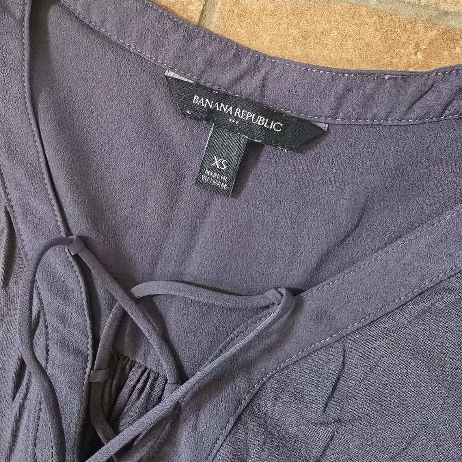 Banana Republic Dark Grey BR Laced Up Tank Size XS / US 0-2 / IT 36-38 - 3 Thumbnail