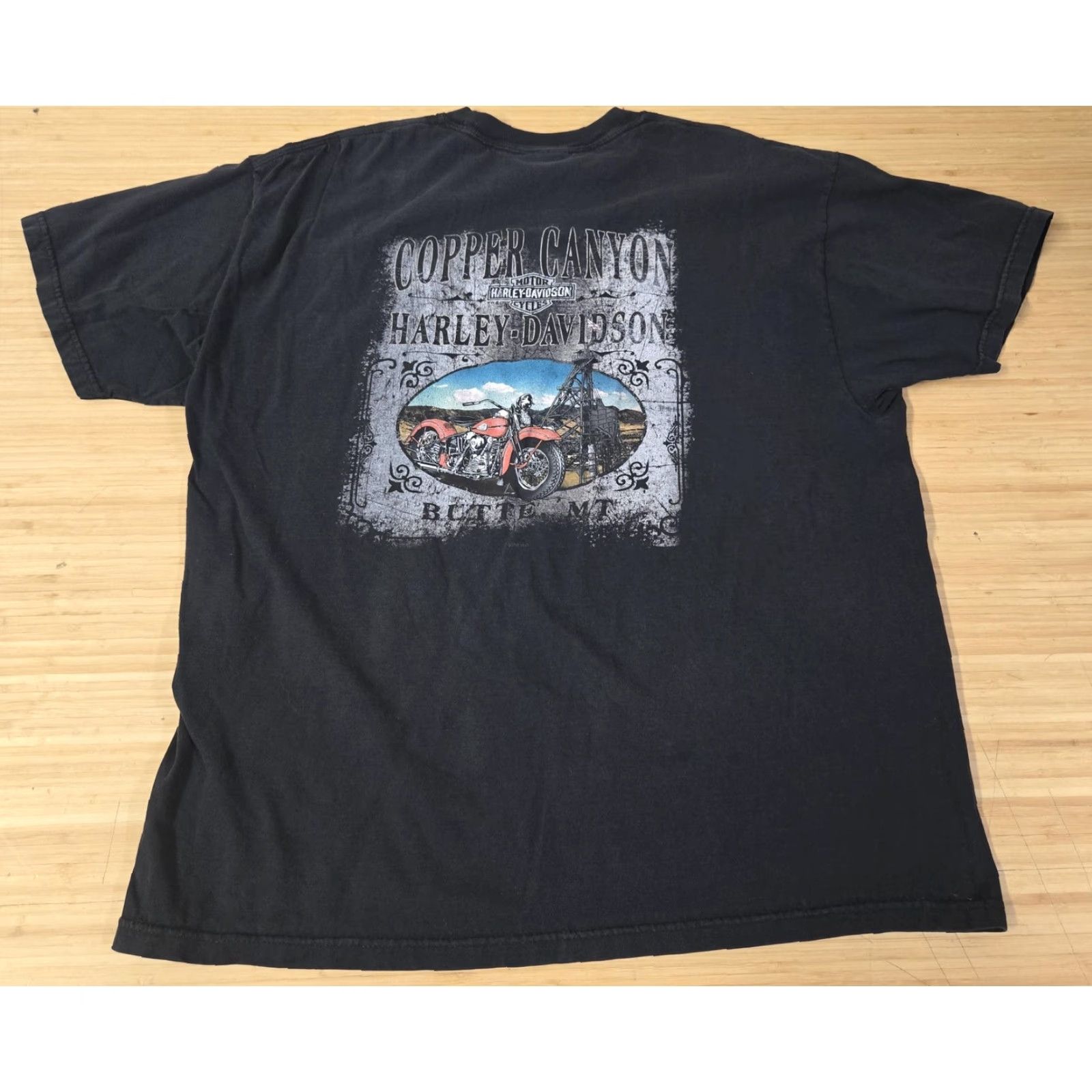 Harley Davidson Harley-Davidson Shirt Mens XL Ride Hard Go Home Black Graphic Print Crew Neck T-Shirt Size US XL / EU 56 / 4 - 5 Thumbnail
